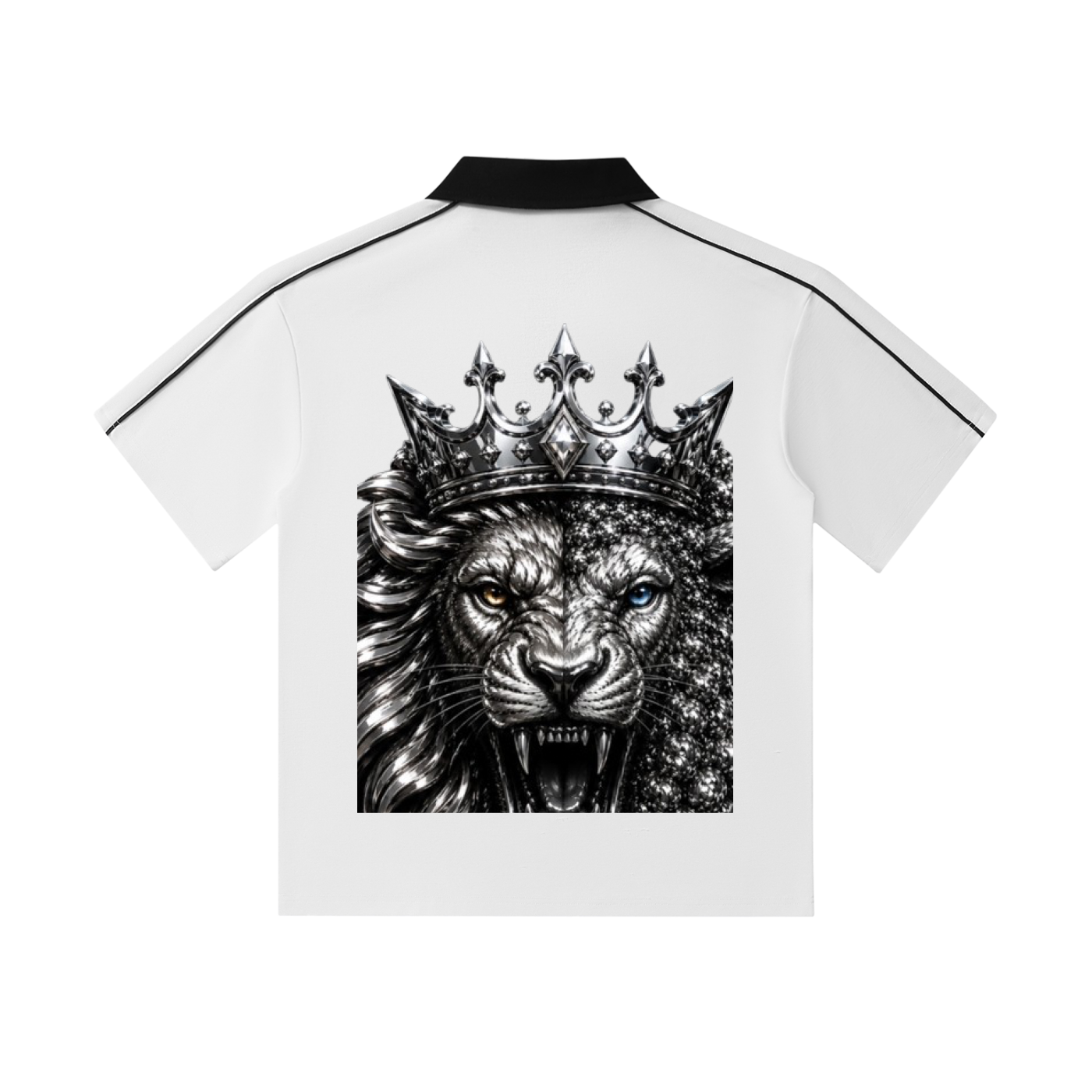 Contrast Collar Short-Sleeve RAREVERA Polo Shirt