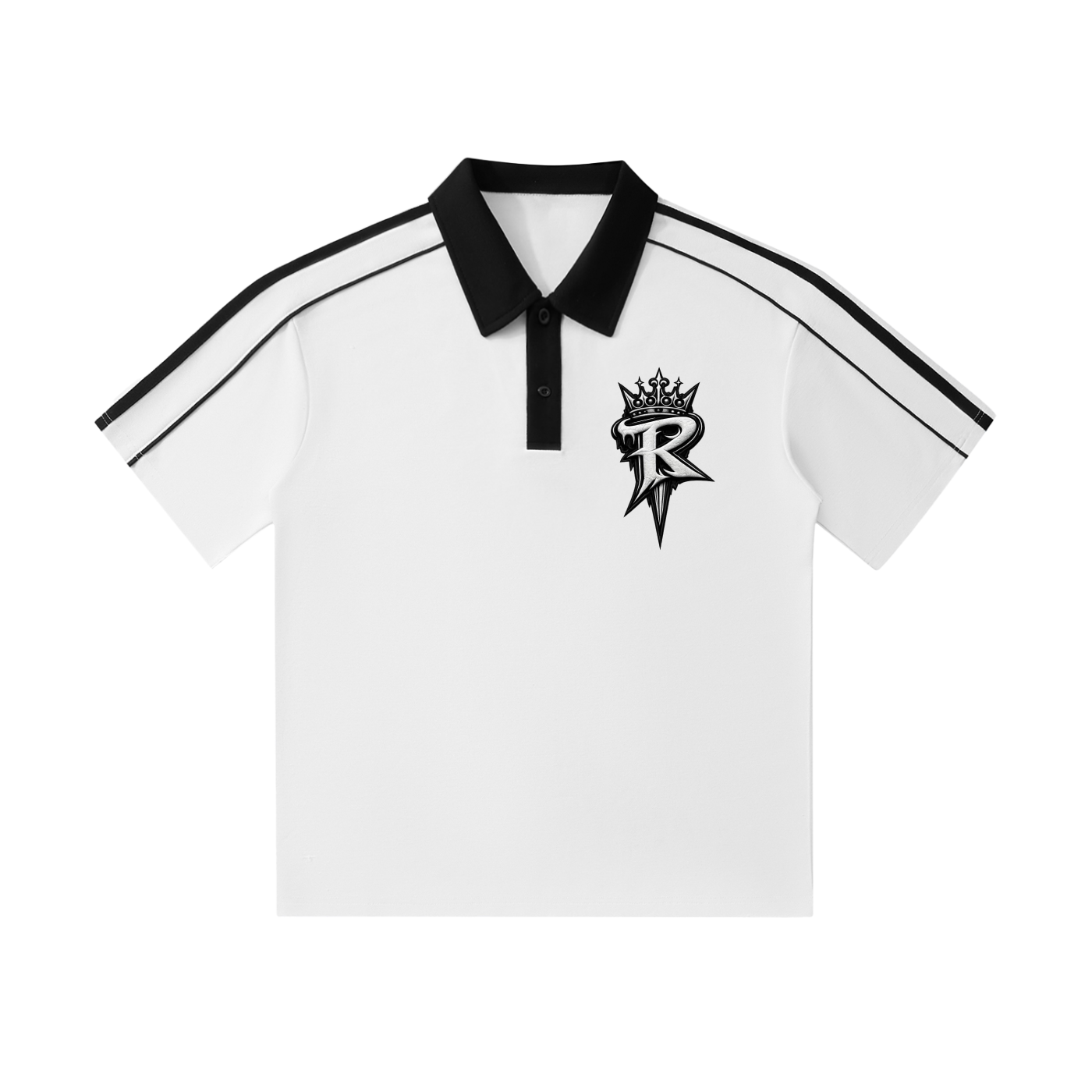 Contrast Collar Short-Sleeve RAREVERA Polo Shirt