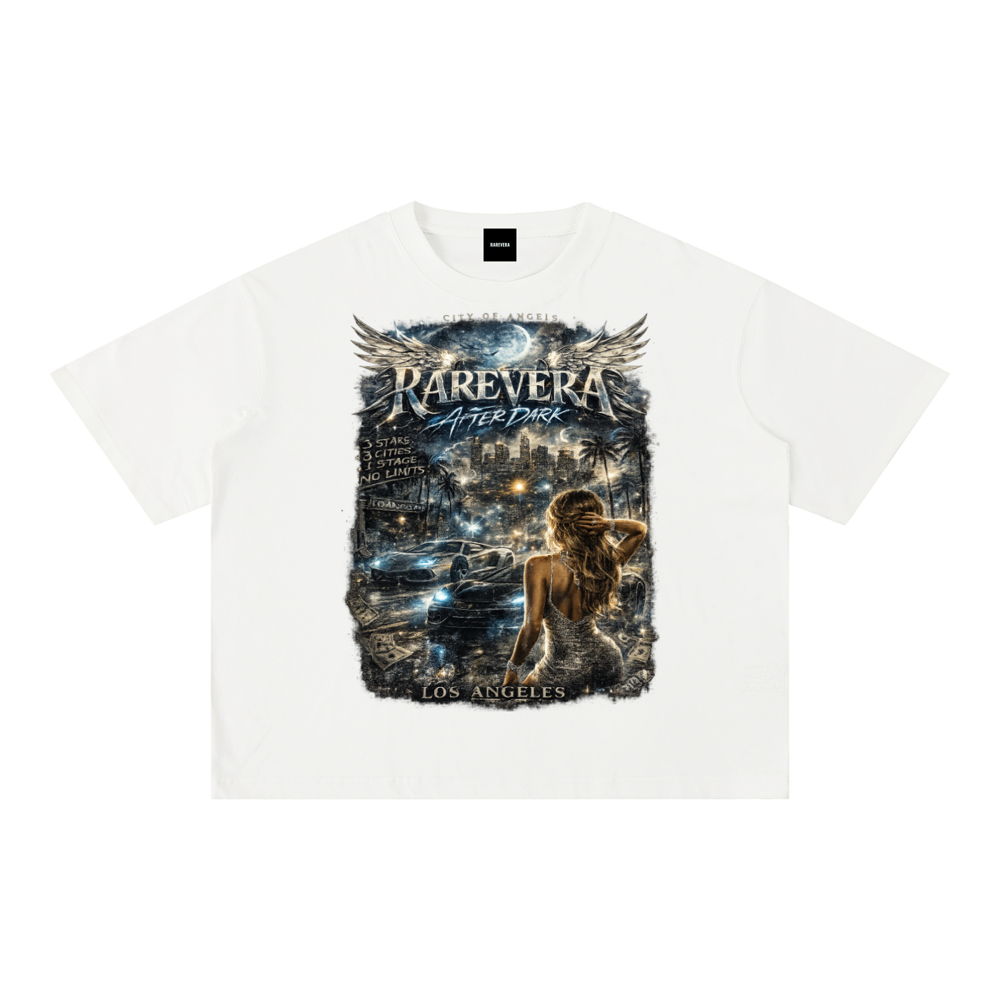 RAREVERA Los Angeles Mineral Wash Boxy Cotton T-Shirt