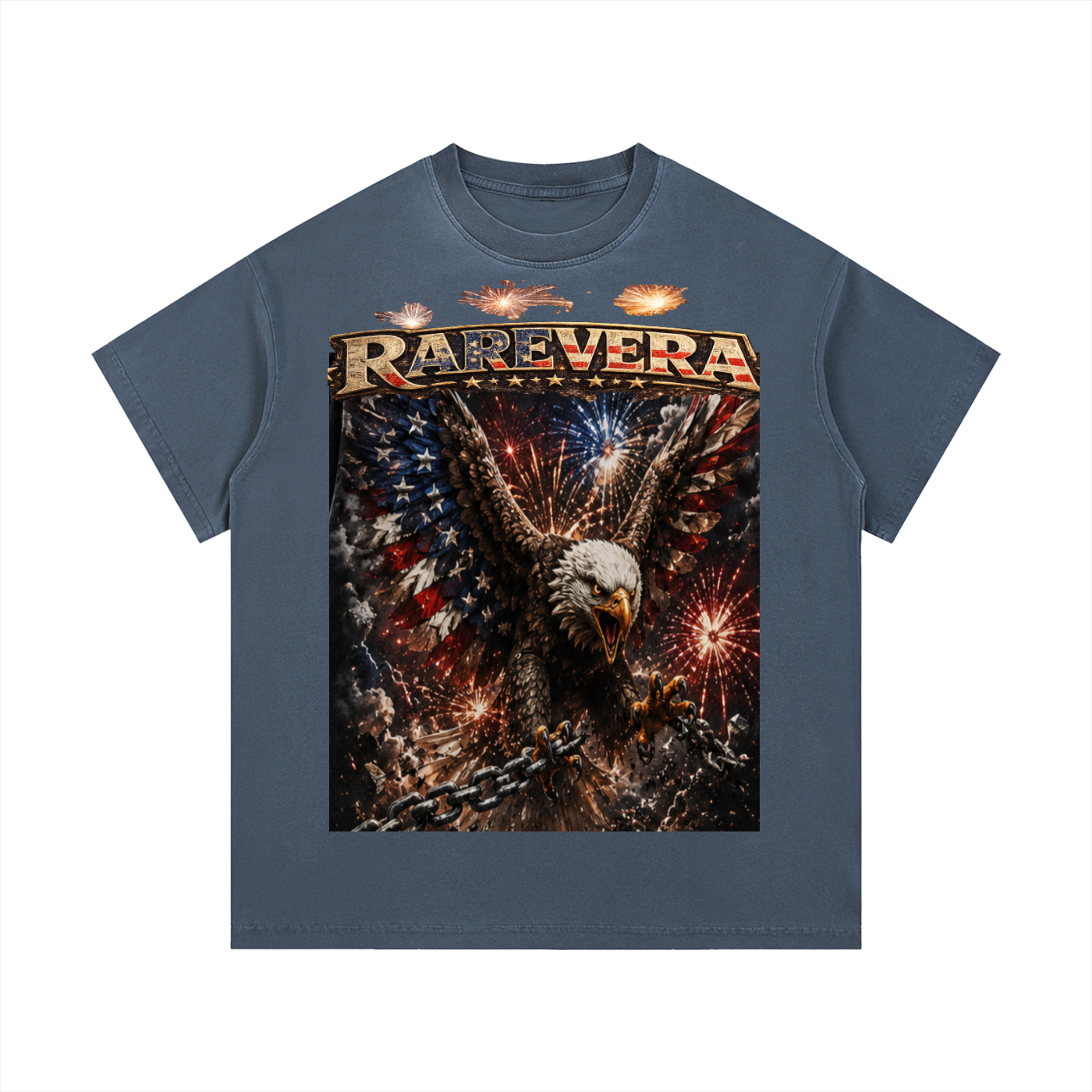 RAREVERA 4th July Vintage Wash Cotton T-Shirt
