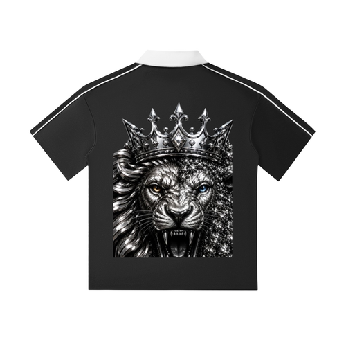 Contrast Collar Short-Sleeve RAREVERA Polo Shirt