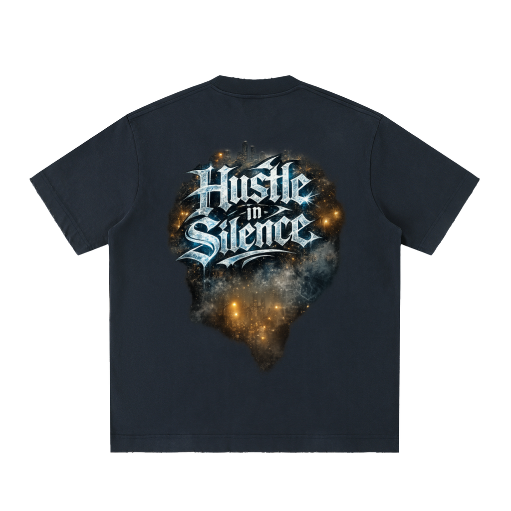 RAREVERA HUSTLE Heavyweight Vintage Washed Frayed T-Shirt