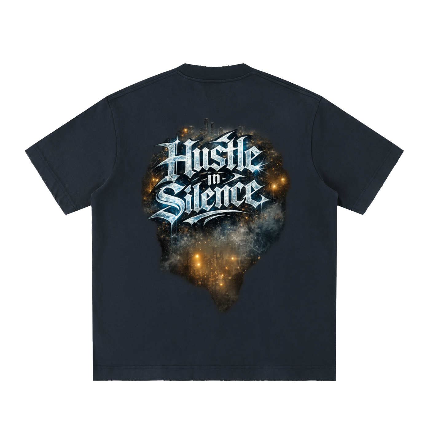 RAREVERA HUSTLE Heavyweight Vintage Washed Frayed T-Shirt