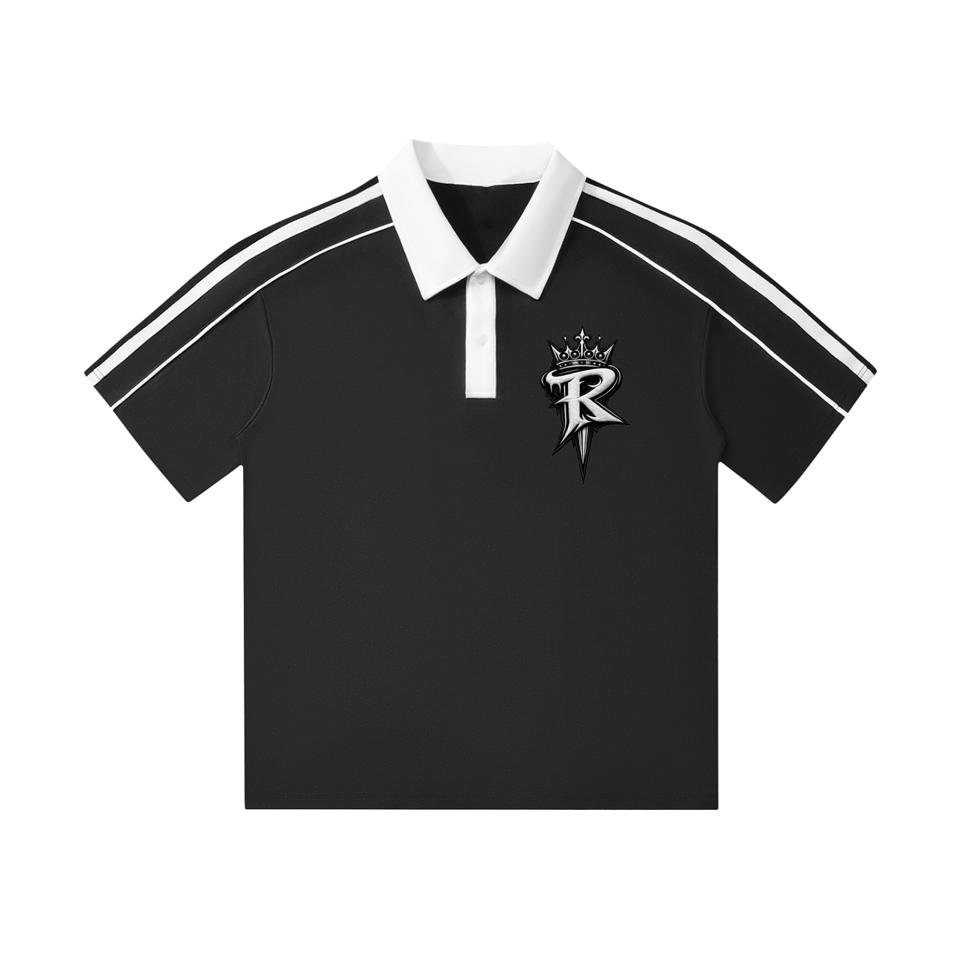 Contrast Collar Short-Sleeve RAREVERA Polo Shirt