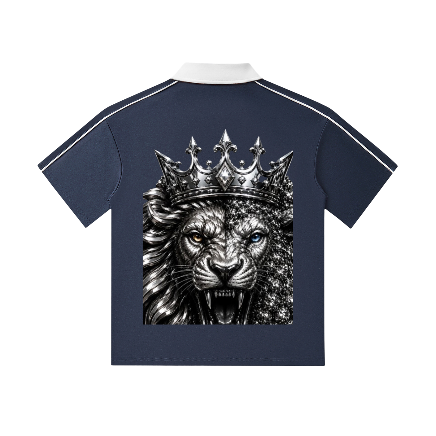 Contrast Collar Short-Sleeve RAREVERA Polo Shirt