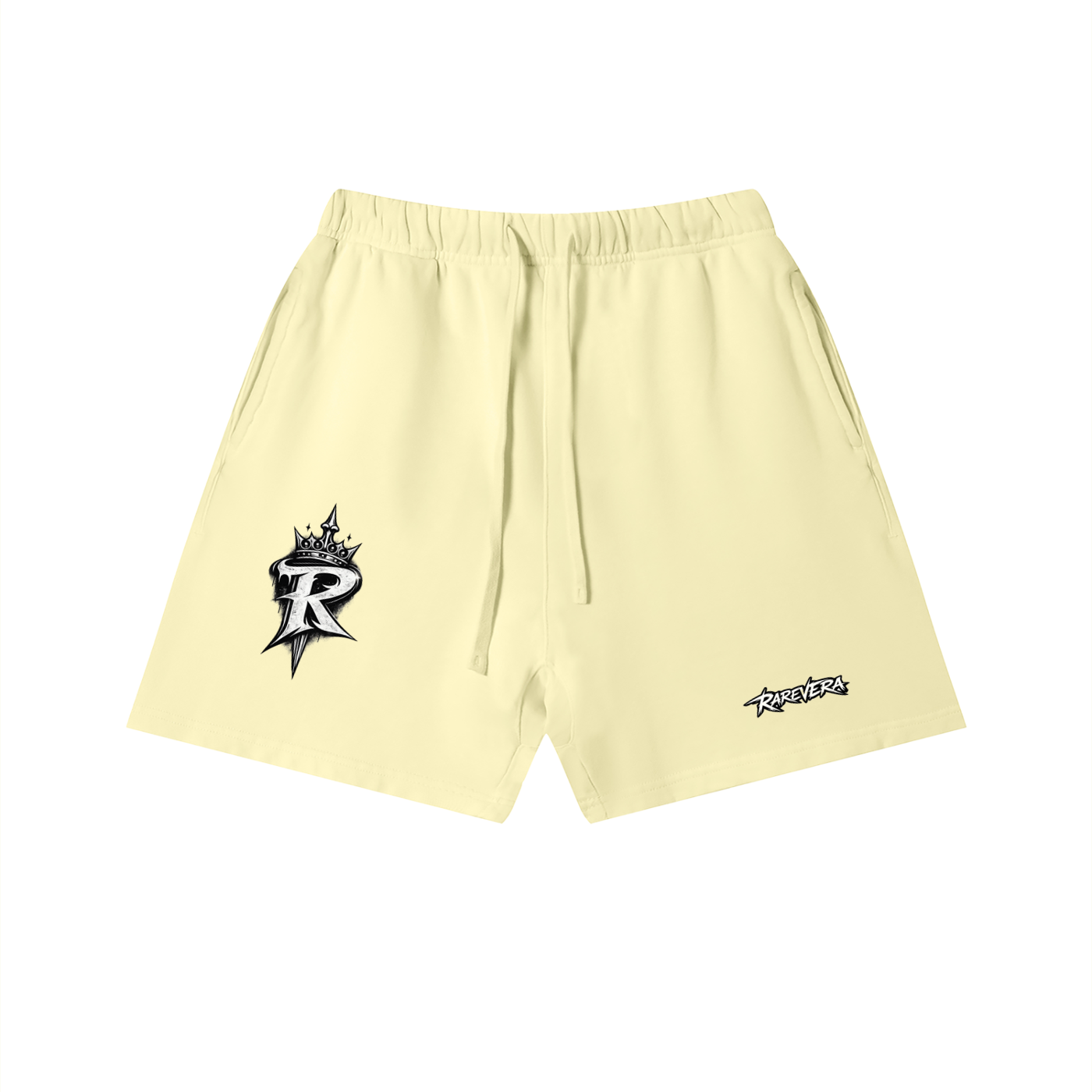 RAREVERA Unisex Vintage Wash Cotton Shorts