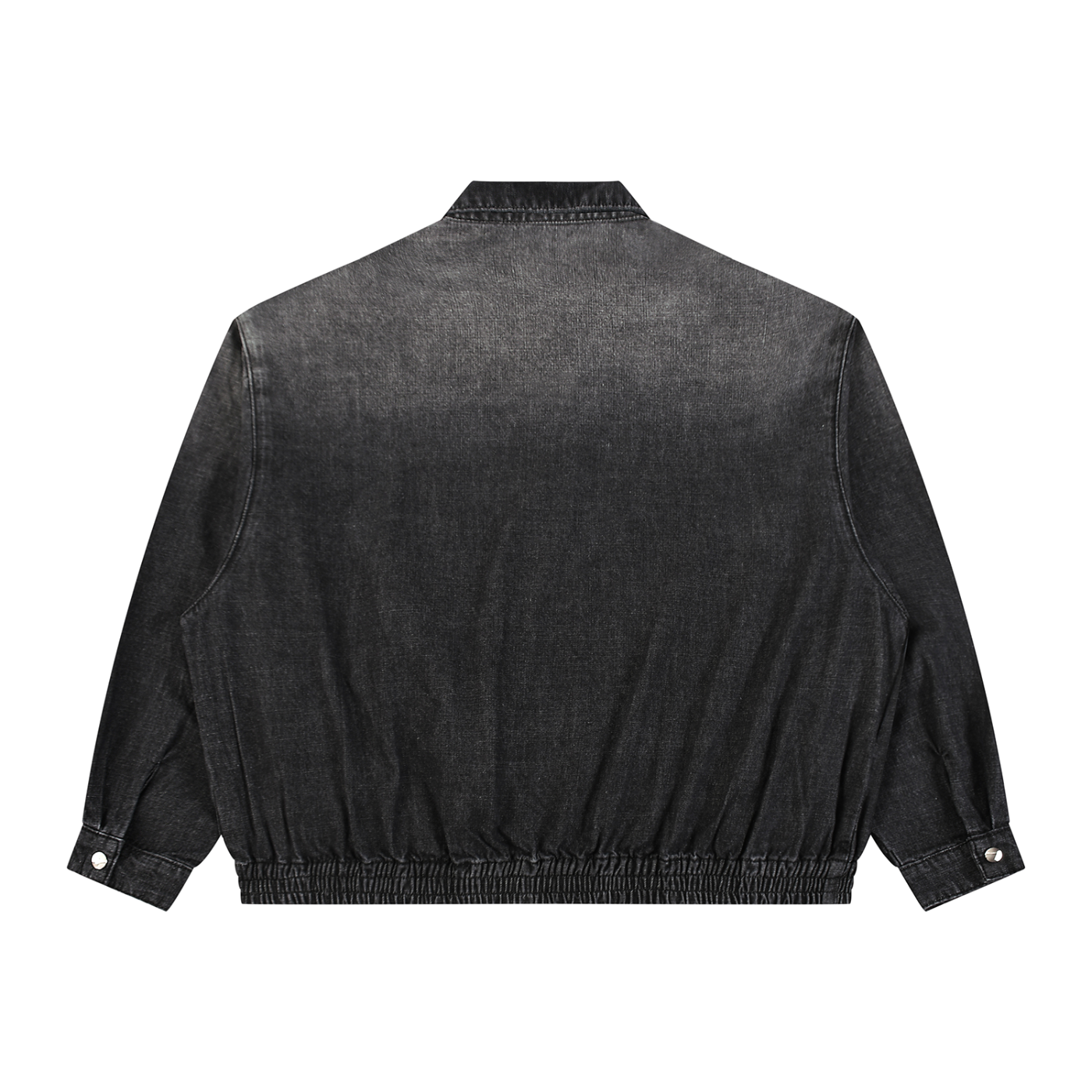 RAREVERA Unisex Vintage Wash Full-Zip Denim Jacket
