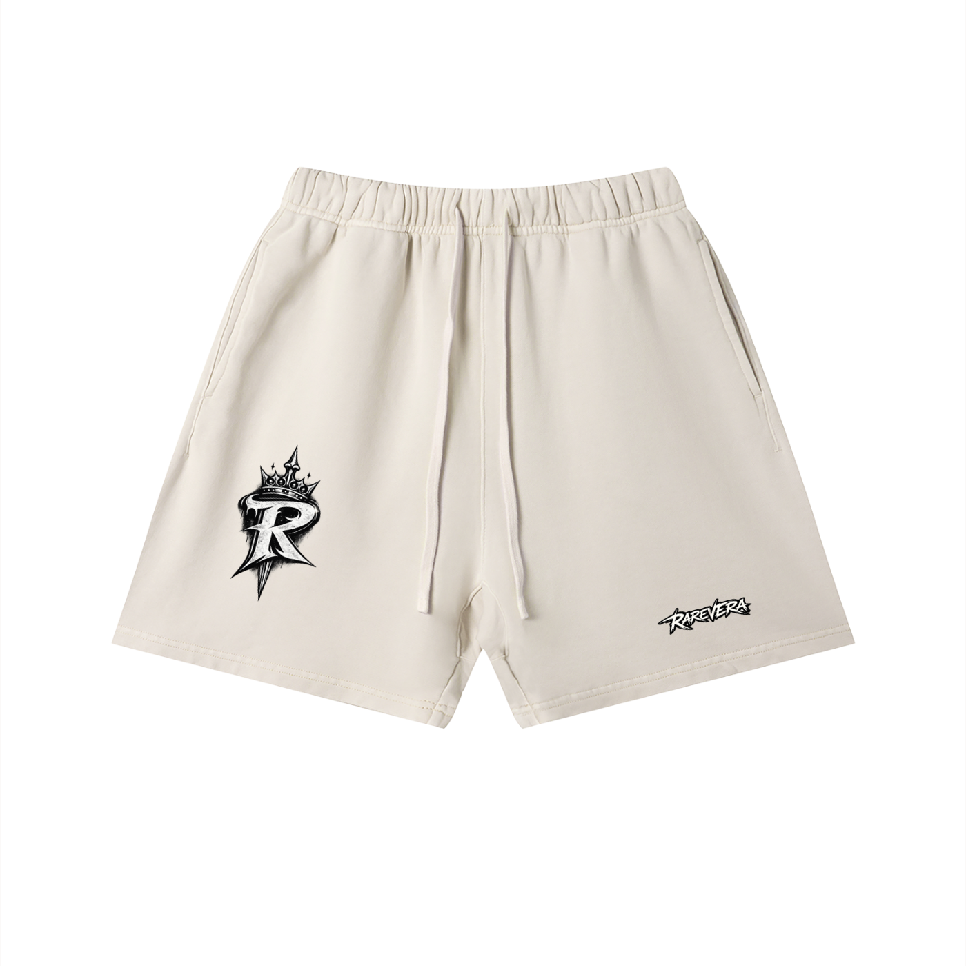 RAREVERA Unisex Vintage Wash Cotton Shorts