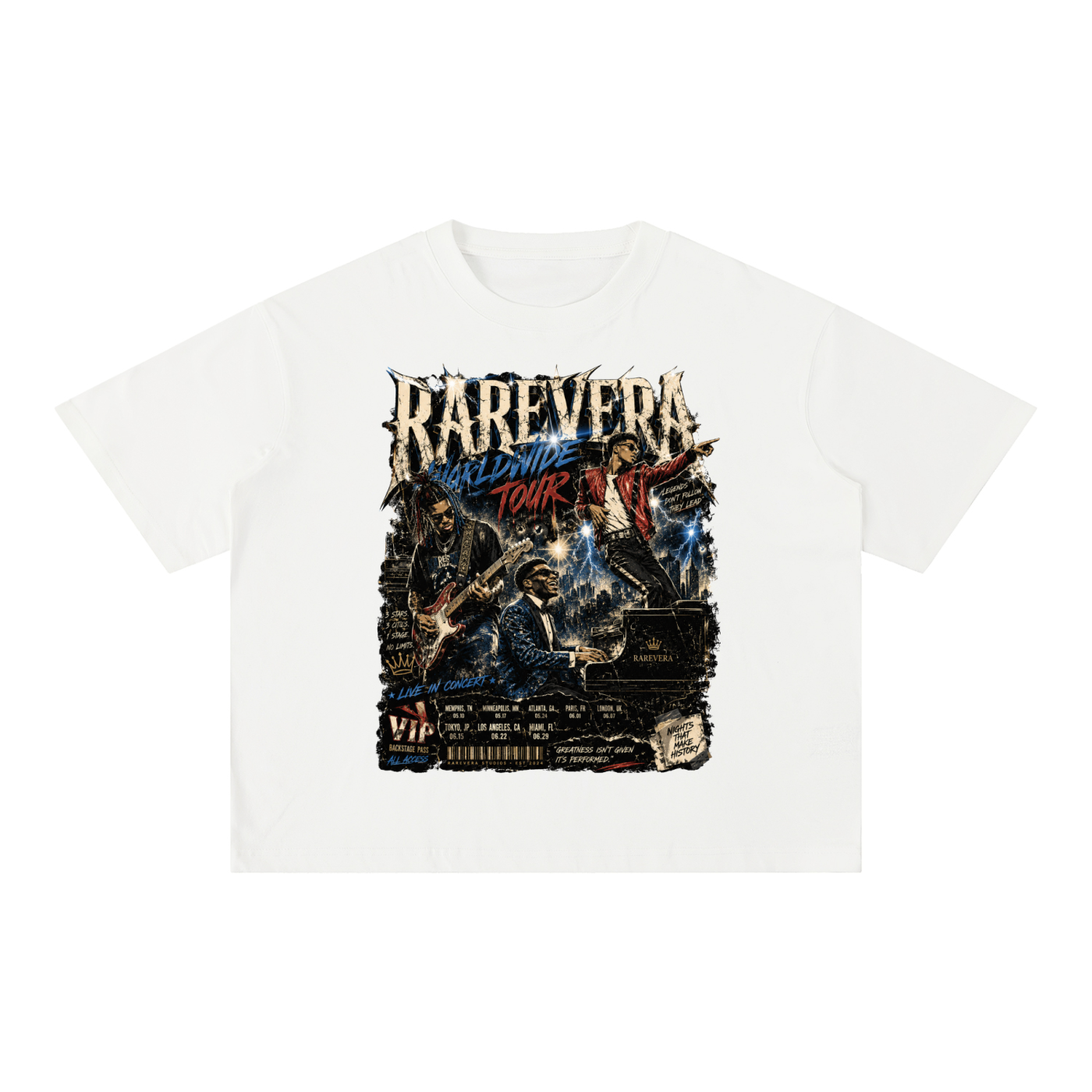 RAREVERA WORLDWIDE TOUR Mineral Wash Boxy Cotton T-Shirt