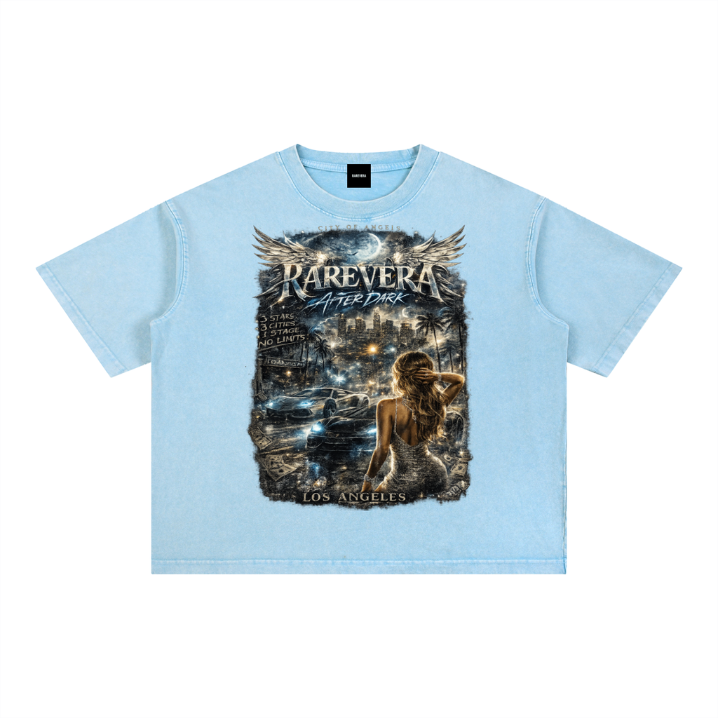 RAREVERA Los Angeles Mineral Wash Boxy Cotton T-Shirt