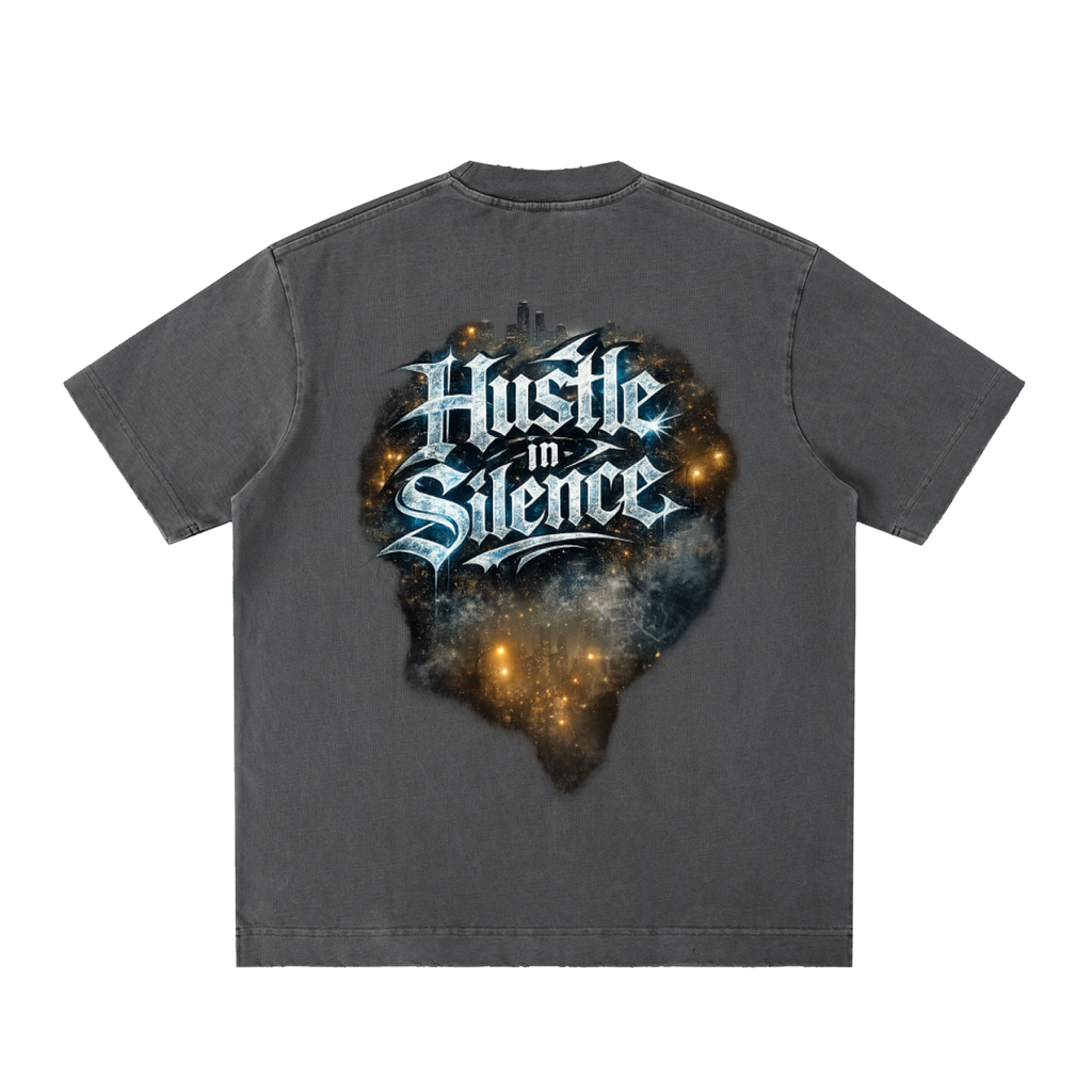 RAREVERA HUSTLE Heavyweight Vintage Washed Frayed T-Shirt