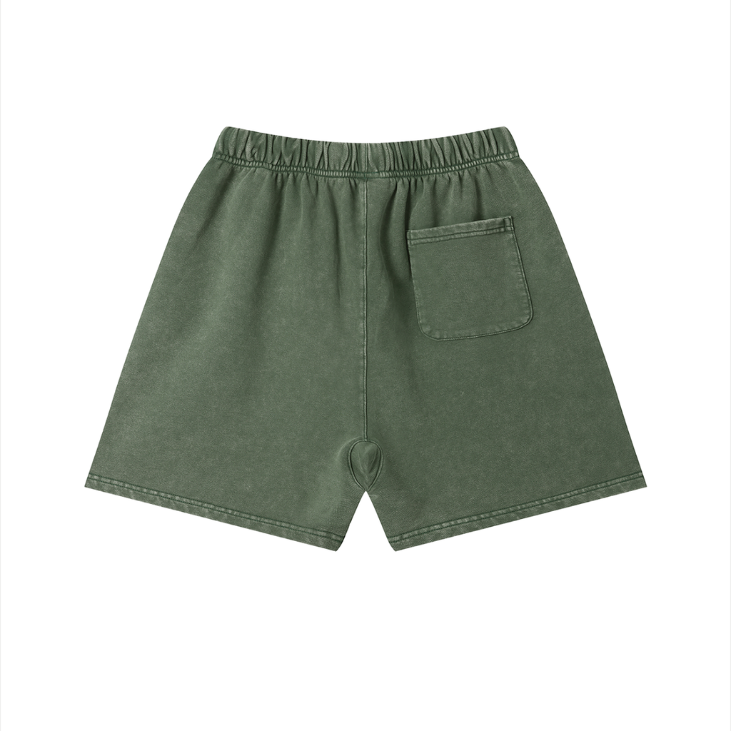 RAREVERA Unisex Vintage Wash Cotton Shorts