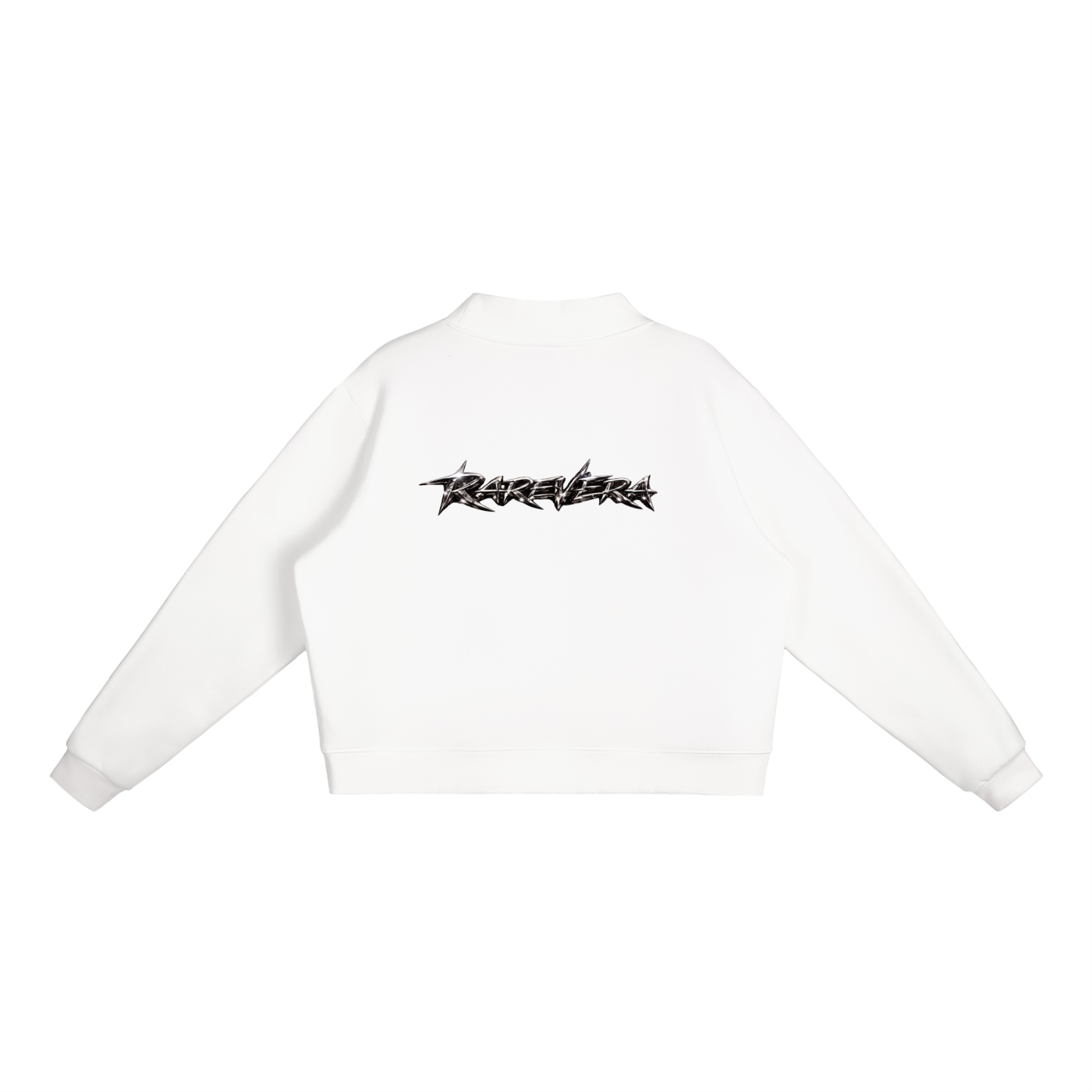 RAREVERA  Essential Fleece Mock-Neck Crew Sweatshirt