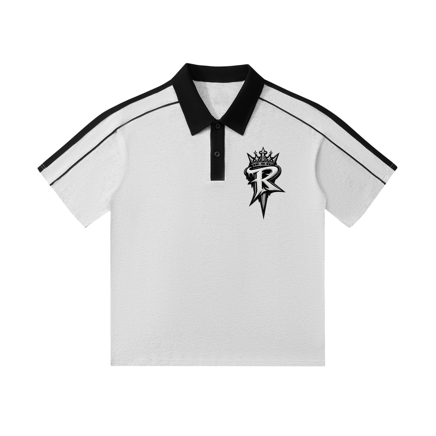 Contrast Collar Short-Sleeve RAREVERA Polo Shirt