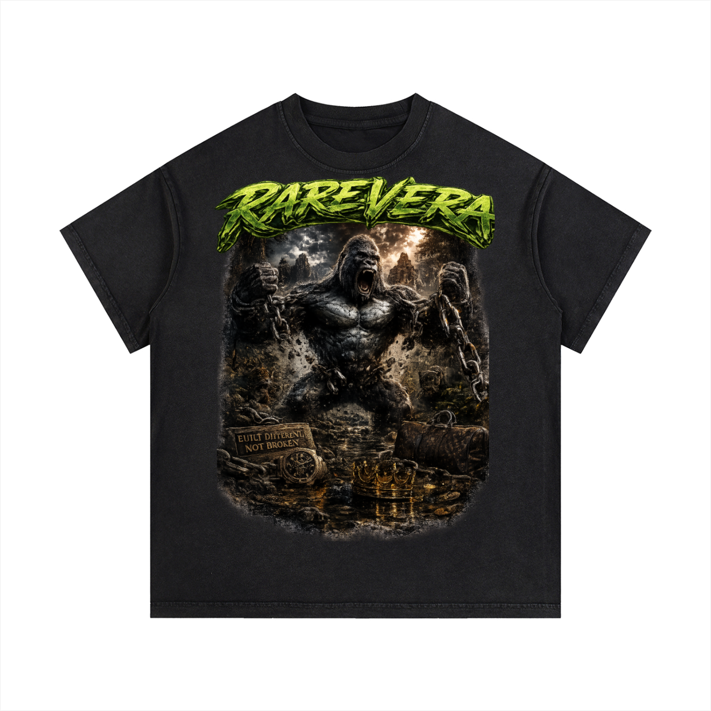 RAREVERA CHAIN BREAKER Vintage Wash Cotton T-Shirt