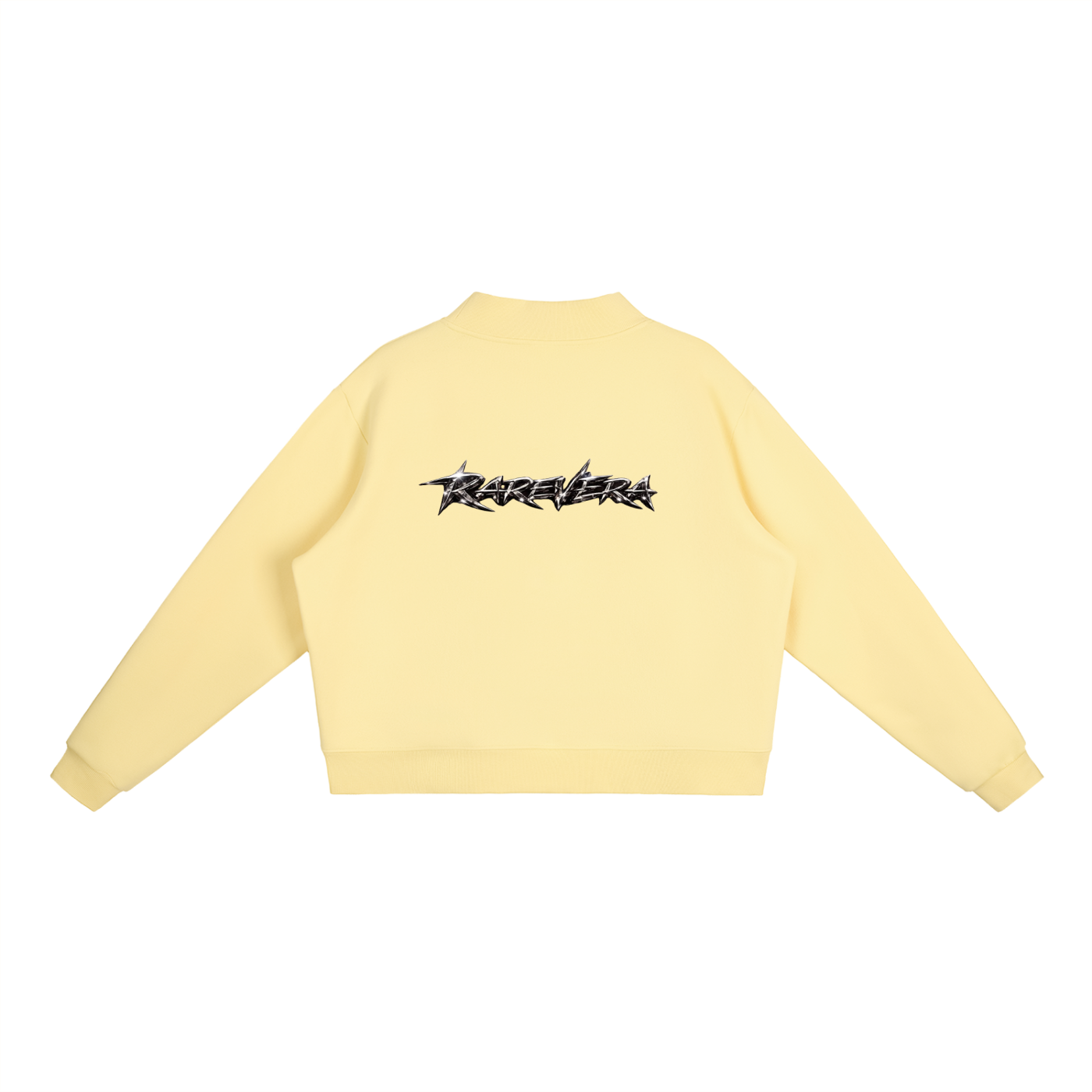 RAREVERA  Essential Fleece Mock-Neck Crew Sweatshirt
