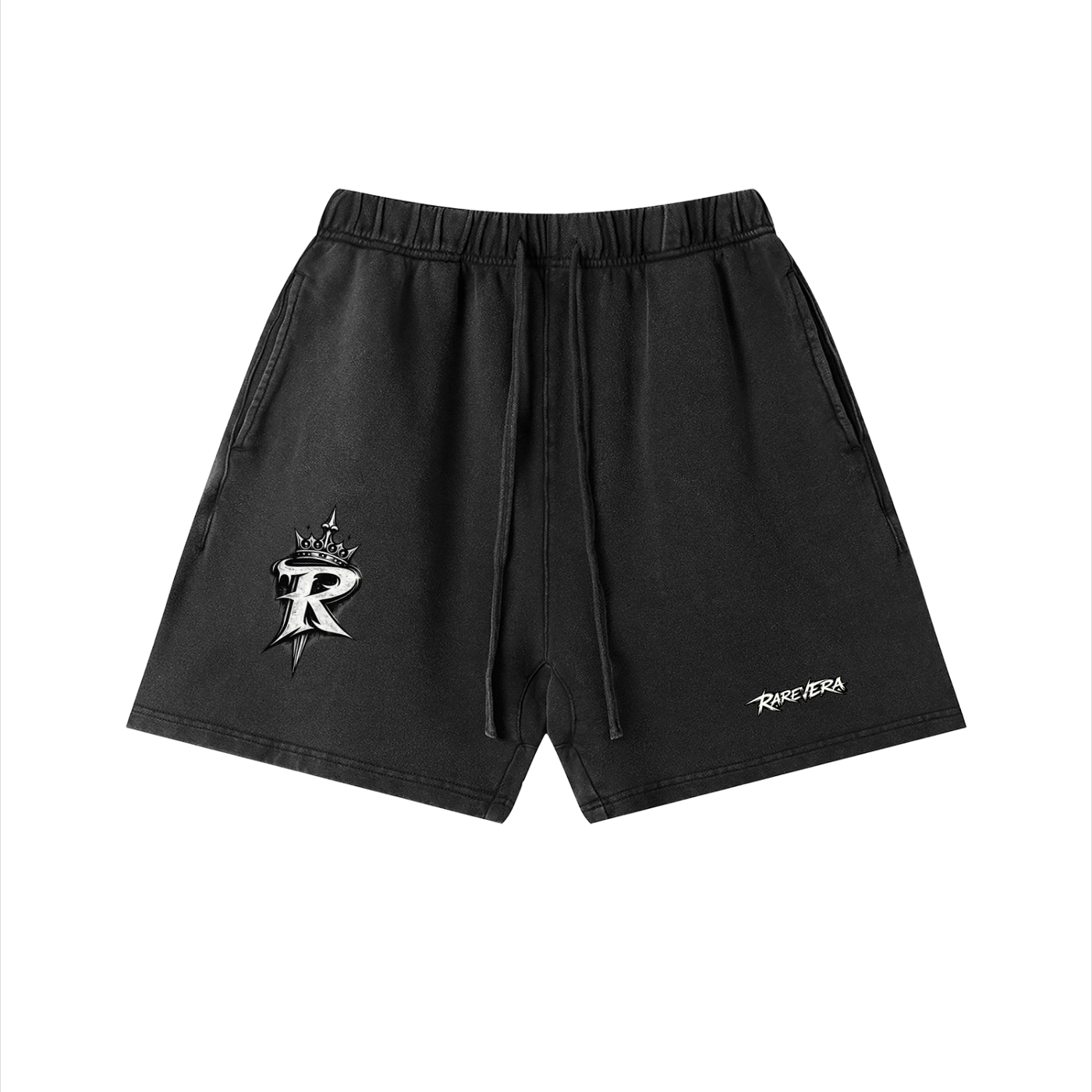 RAREVERA Unisex Vintage Wash Cotton Shorts
