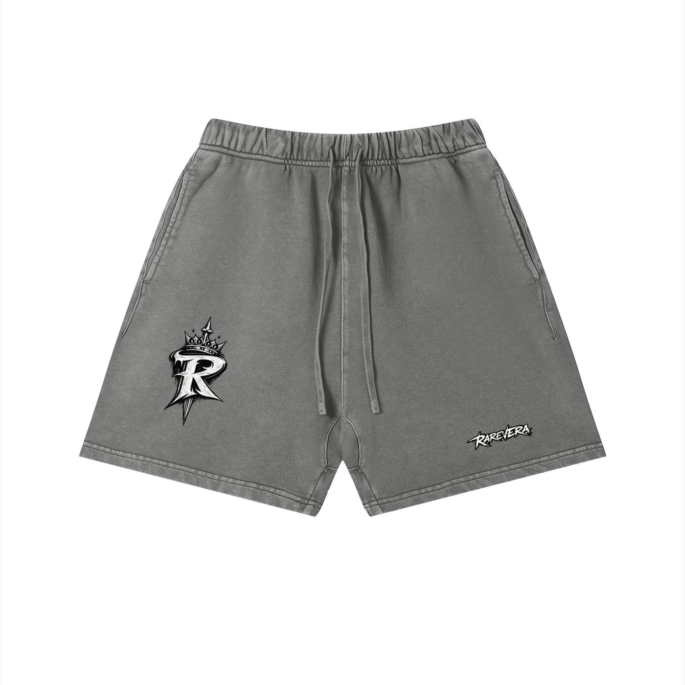 RAREVERA Unisex Vintage Wash Cotton Shorts