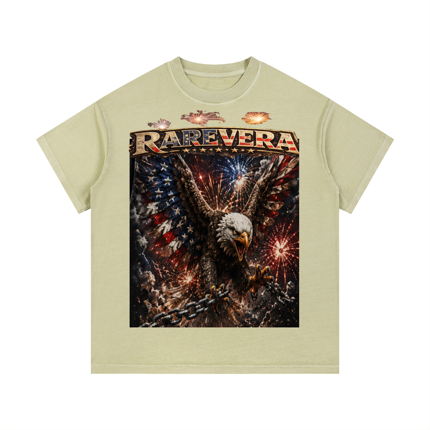 RAREVERA 4th July Vintage Wash Cotton T-Shirt