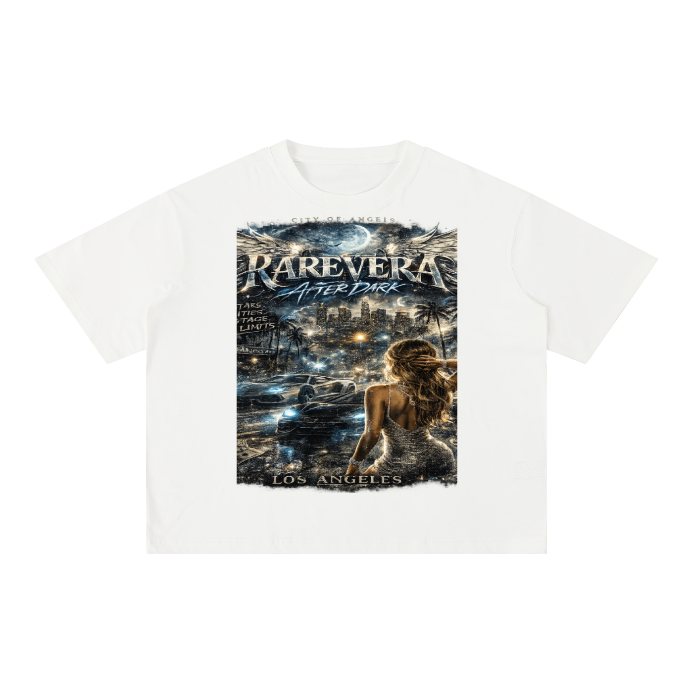 RAREVERA Los Angeles Mineral Wash Boxy Cotton T-Shirt