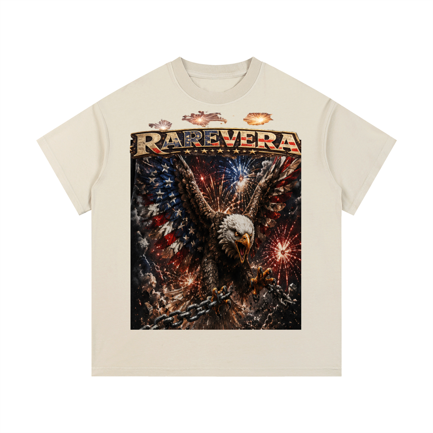 RAREVERA 4th July Vintage Wash Cotton T-Shirt