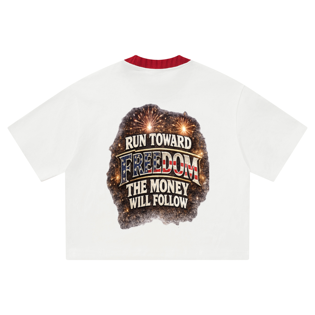 RAREVERA EAGLE 4th July Unisex Heavyweight Boxy T-Shirt