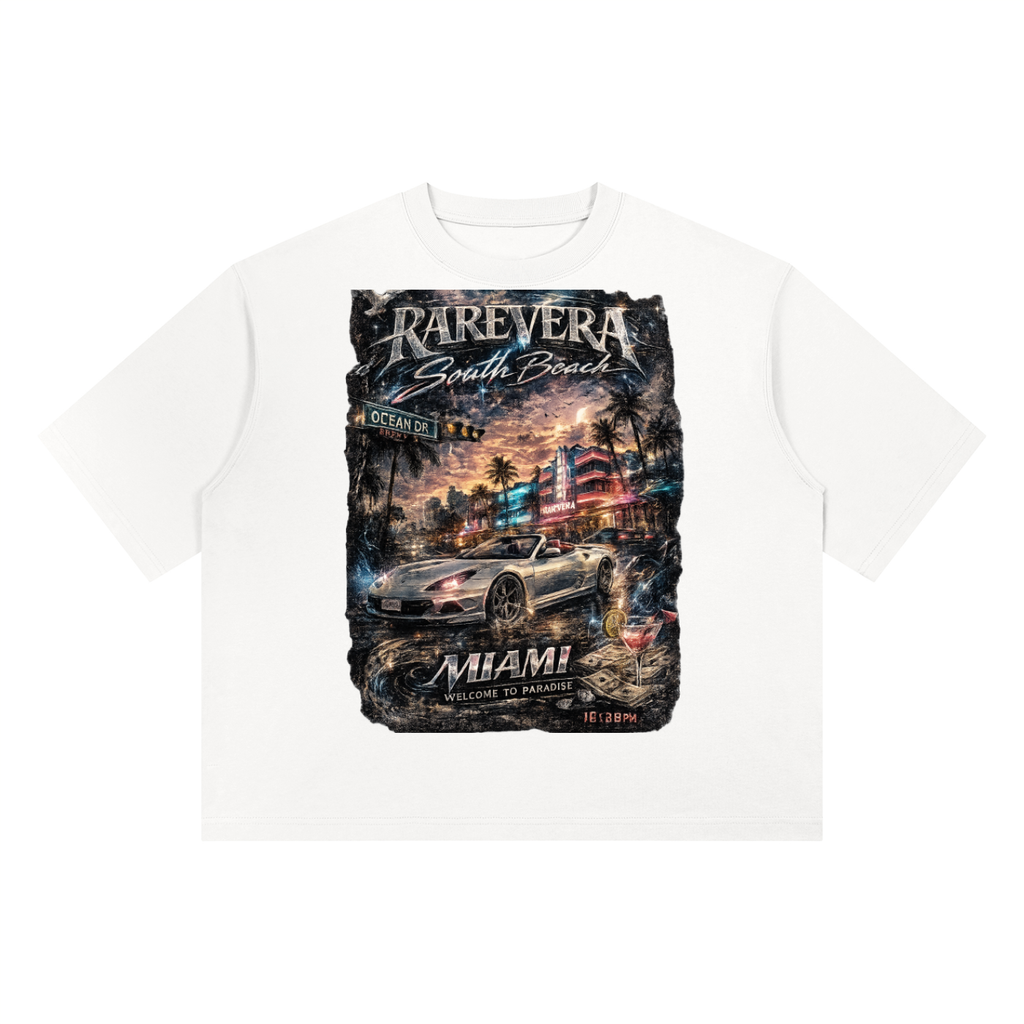 RAREVERA Miami Tour Unisex Heavyweight Boxy T-Shirt