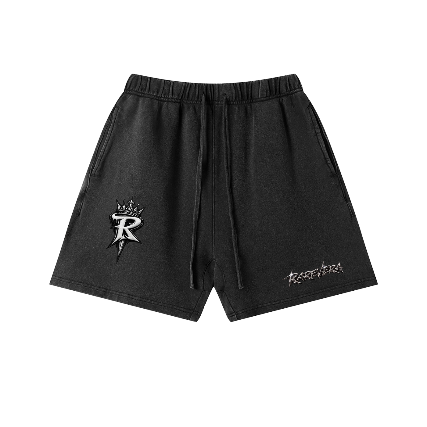 RAREVERA Unisex Vintage Wash Cotton Shorts