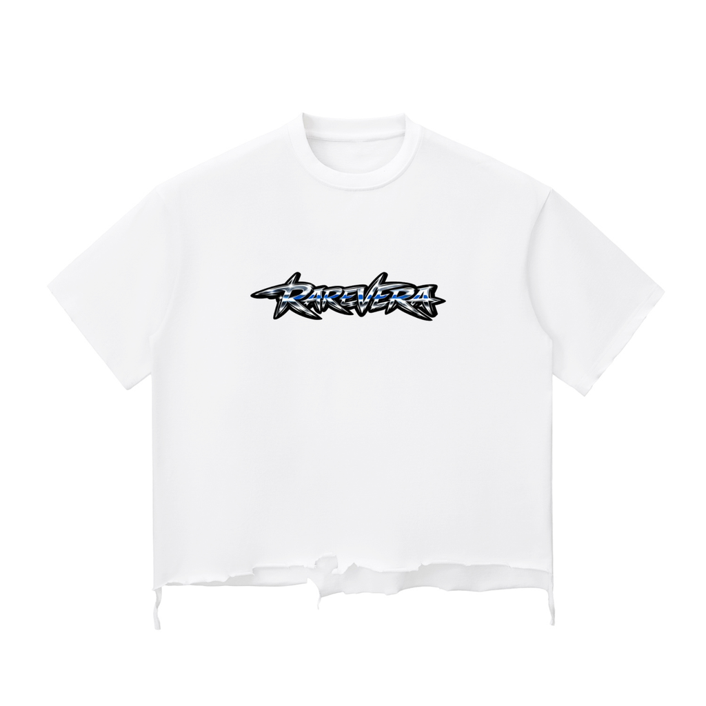 RAREVERA Snow Wash Raw-Hem Boxy T-shirt
