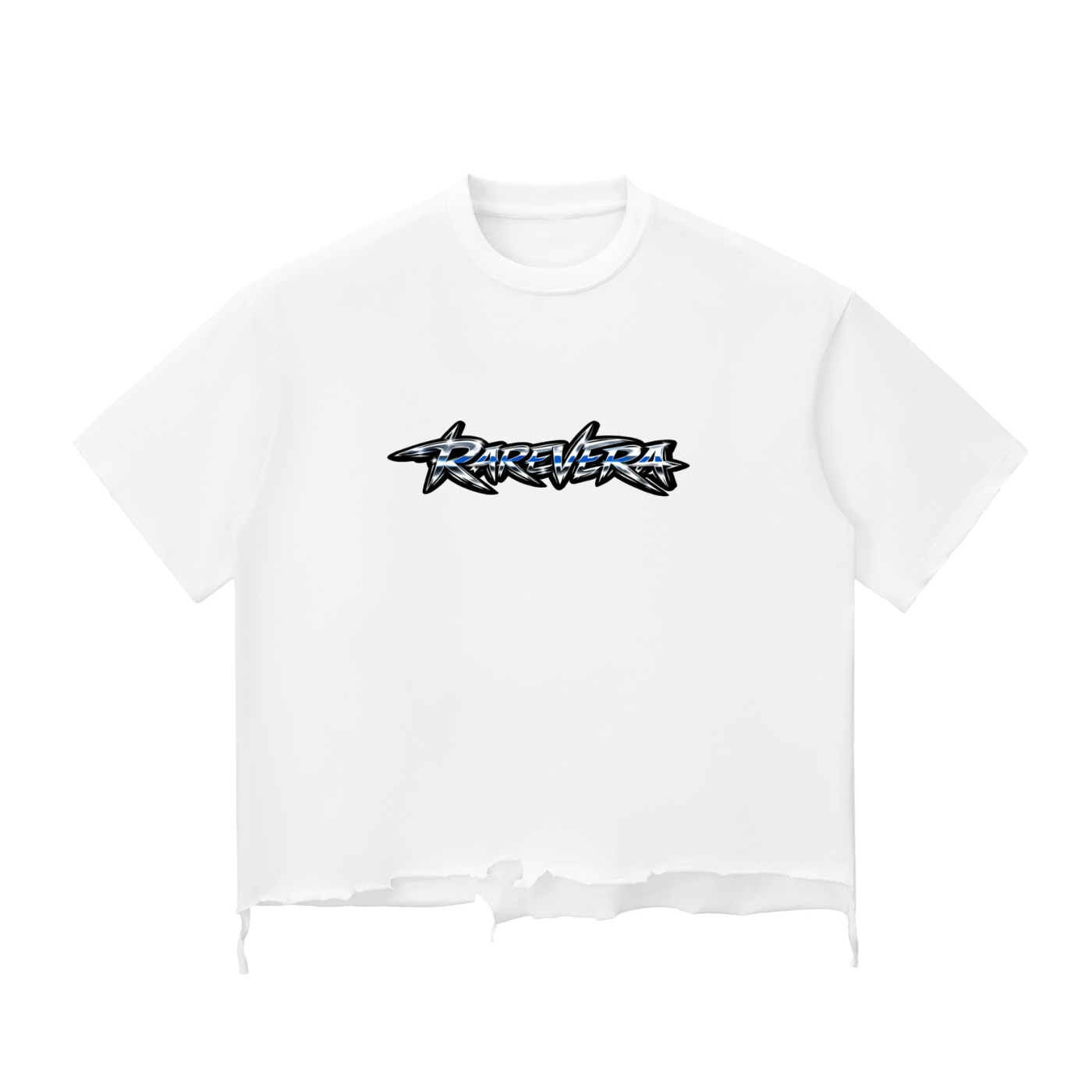 RAREVERA Snow Wash Raw-Hem Boxy T-shirt