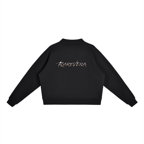 RAREVERA  Essential Fleece Mock-Neck Crew Sweatshirt
