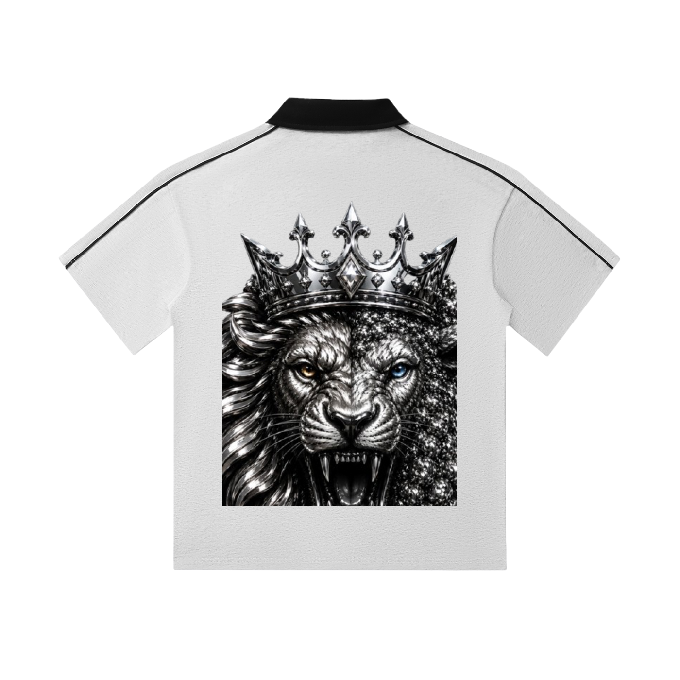 Contrast Collar Short-Sleeve RAREVERA Polo Shirt